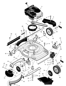 Mower Housing Assembly Diagram and Parts List for 228651X99A 2004 Briggs and Stratton Lawn Mower